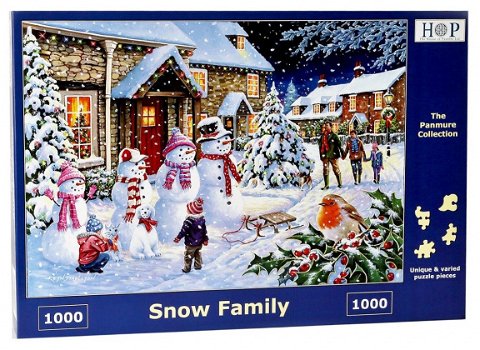 House of Puzzles - Snow Family - 1000 Stukjes Nieuw - 2