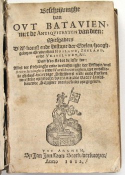 Scriverius 1612 Beschrijvinghe van Out Batavien Met gravures - 3