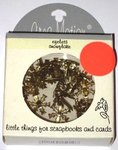 SALE NIEUW Transparant bakje met 20 stuks Gouden Snowflake Eyelets van Creamotion - 1