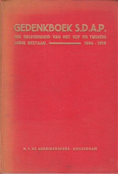 Gedenkboek SDAP 1894-1919 - 1