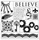 SALE NIEUW GROTE cling stempel Key Statement Believe Collage van Crafters Companion. - 1 - Thumbnail