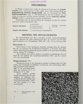 De metaalcementen - Uitgegeven door Voorlichtingscentrum van de Belgische cementnijverheid 1954 - 2