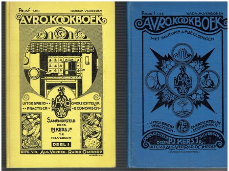 AVRO kook boek dln 1 en 2 door P.J. Kers jr - 1