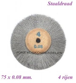 Rond borstel = gegolfde staaldraad = 35194