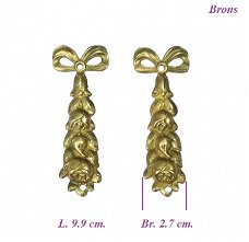 === 2 Ornamenten = brons = oud === 35250