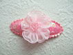 Prachtige organza bloem met kraaltjes ~ 2,5 cm ~ Lila paars - 3 - Thumbnail