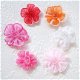 LAATSTE!!! Prachtige organza bloem met kraaltjes ~ 2,5 cm ~ Konings blauw - 2 - Thumbnail