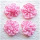 Mooi geruit rozetje met ruitjes roosje ~ 2,5 cm ~ Roze - 1 - Thumbnail
