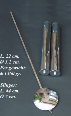 === 2 Gewichten + slinger = gebruikt === 35263
