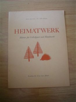 Heimatwerk, Blätter für Volkskunst und Handwerk 1960 nr 1 - 1