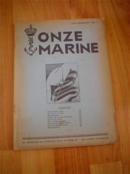 enkele nummers van het tijdschrift Onze marine uit 1939 1940 - 6