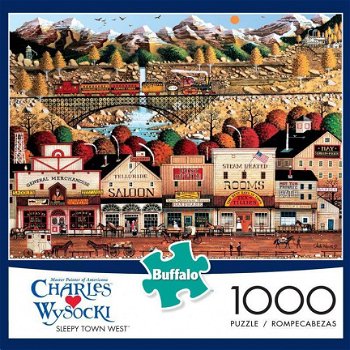 Buffalo Games - Sleepy Town West - 1000 Stukjes Nieuw - 2