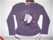 lila shirt met opdruk paard in mt 122/128 merk: Chilong - 1 - Thumbnail