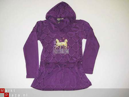 paarse tuniek met paarden opdruk in mt 86/92 Passion Kids - 1