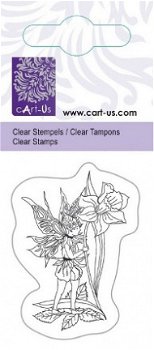 SALE NIEUW Clear Stempel Fairy met Bloem van Cart-us - 1