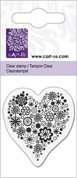 NIEUW Clear Stempel Flower Heart van Cart-us - 1