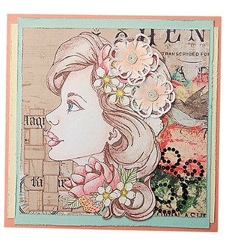 SALE NIEUW GROTE Cling stempel Bloom Girl Sophie van Prima Marketing. - 2