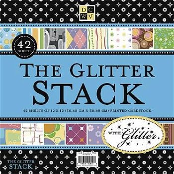 SALE NIEUW The Glitter Paper Stack 42 vel 8X8 inch van DCWV - 1