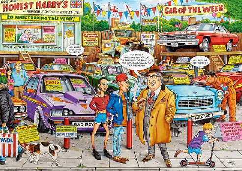 Ravensburger - Used Car Lot - 1000 Stukjes Nieuw - 1