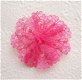 Lieve kanten rozet ~ 5,5 cm ~ Fuchsia roze - 1 - Thumbnail
