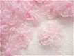 Lieve kanten rozet ~ 3 cm ~ Licht roze - 2 - Thumbnail