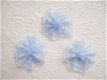 Lieve kanten rozet ~ 3 cm ~ Lila Blauw - 1 - Thumbnail