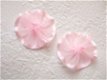 Schattig organza rozetje ~ 3 cm ~ Roze - 2 - Thumbnail