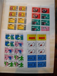 Postzegels blokken Nederland.