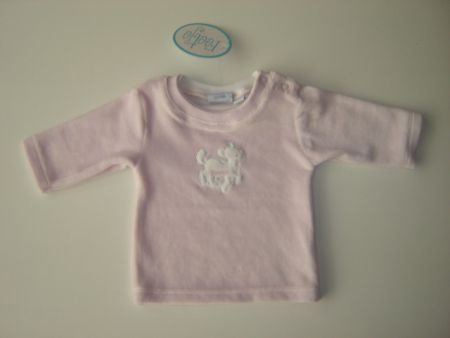 FEETJE Velours sweater roze/wit maat 56 - 6