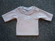 FEETJE Velours sweater roze/wit maat 50