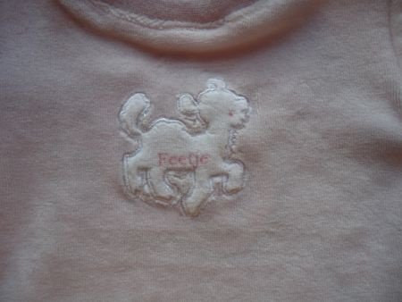 FEETJE Velours sweater roze/wit maat 50 - 2