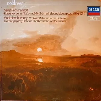 2-LP - Serge Rachmaninoff - Klavierkonzerte door Vladimir Ashkenazy - 0
