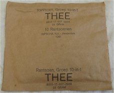 Rantsoen Pakje, GROEP 10-IN-1, Thee, Koninklijke Landmacht, 1961.(Nr.1)