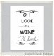 Tekst kaart linnen karton wine o'clock 10.5x15cm gratis voorbeelden - 1 - Thumbnail