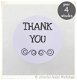 Witte stickers tekst THANK YOU 60x30mm - 4 - Thumbnail