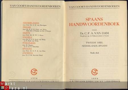 DR. C.F.A. VAN DAM**SPAANS HANDWOORDENBOEK*NEDERLANDS-SPAANS - 1