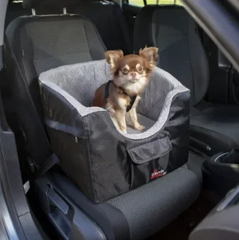 Autostoel voor honden Zwart-Grijs - 0