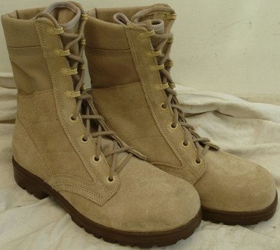 Schoenen, Laarzen, Gevechts, M92, Desert Uitvoering, maat: 43½B, KL, jaren'90.(Nr.1) - 1