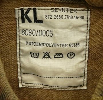 Jas, Gevechts, Uniform, KL, M93, Woodland Camouflage, maat: 6080/0005, 1990.(Nr.1) - 3