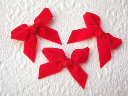 Lief velours strikje ~ 3 cm ~ Rood - 1