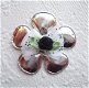 Schattig wit organza strikje met zwart roosje ~ 3 cm - 3 - Thumbnail