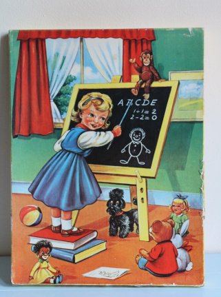 Puzzel meisje met schoolbord - nr. 1