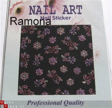 Nagel Stickers van glitters 10 Nail Art NIEUW - 1