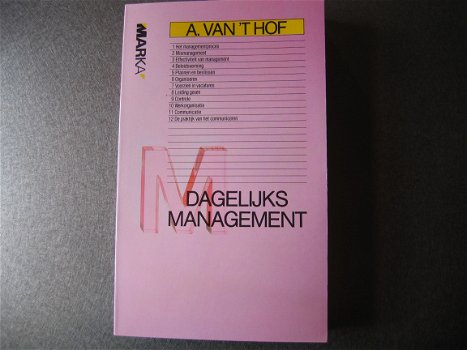 Dagelijks Management door A van 't Hof copyright 1986, - 1