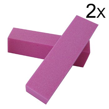 2x nagel buffer blok, roze - 0