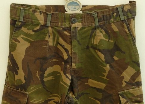 Broek, Gevechts, Uniform, KL, M93, Woodland Camouflage, maat: 7080/8090, 1990.(Nr.1) - 1