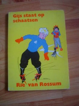 Gijs staat op de schaatsen door Rie van Rossum - 1