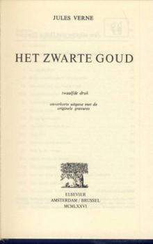 JULES VERNE**HET ZWARTE GOUD**ELSEVIER TEXTUUR LINNEN - 2