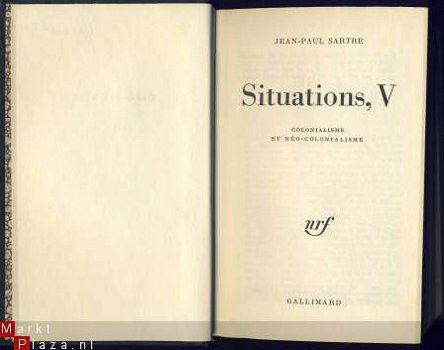 JEAN-PAUL SARTRE**SITUATIONS, V + SITUATIONS VI **GALLIMARD - 2