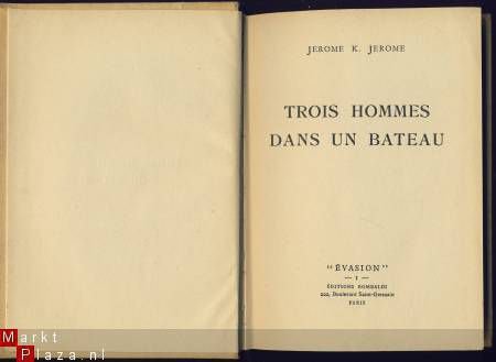 JEROME-K-JEROME** TROIS HOMMES DANS UN BATEAU **JEROME-K-JER - 2